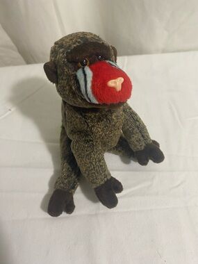 Ty Beanie Baby “Cheeks” Mandrill Baboon Plush Toy Retired Vintage 8”
